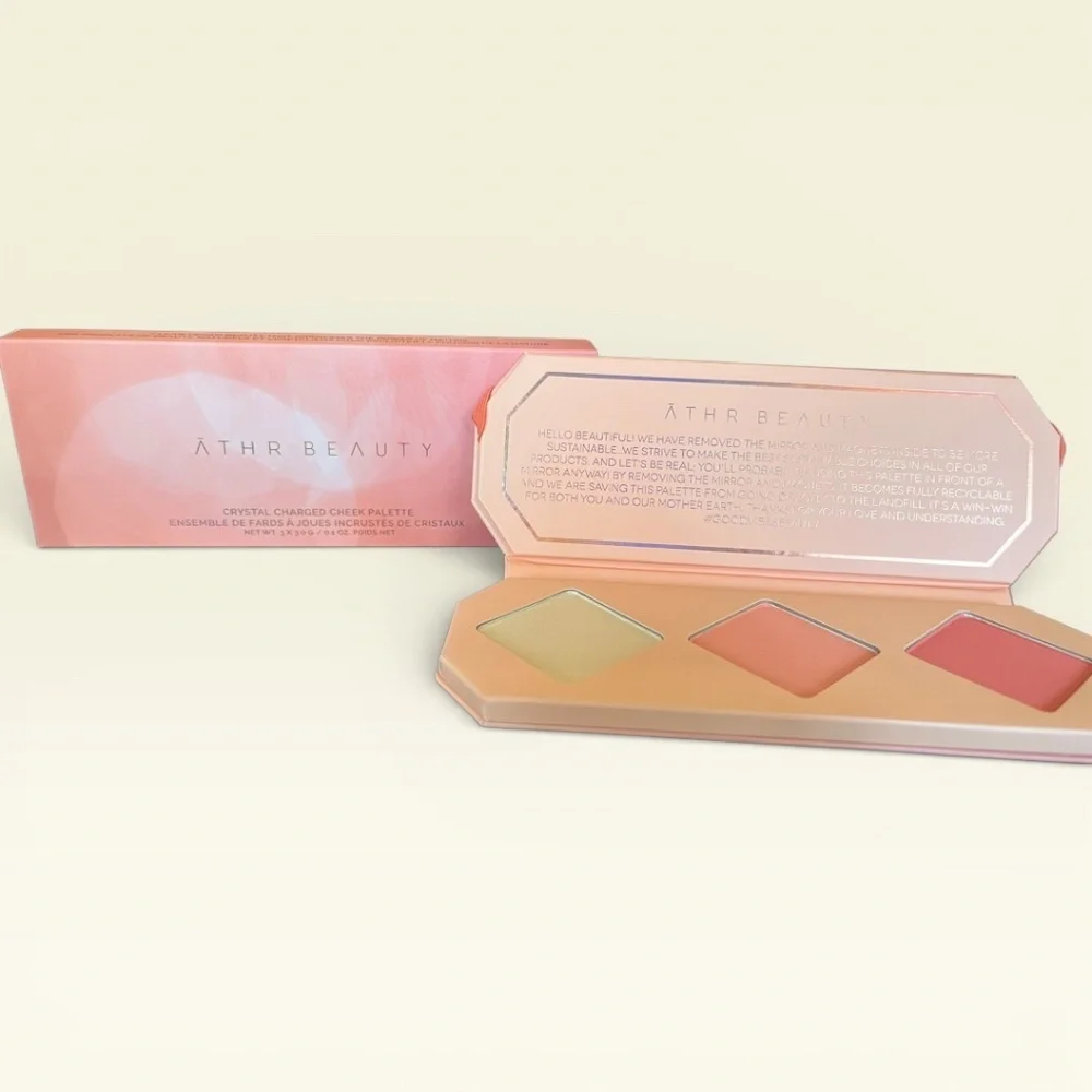 ATHR Beauty Crystal Charged Cheek Palette Amber NIB Makeup Blush Highlighter Y2K